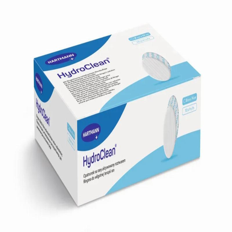 Пов'язка на рану, попередньо змочена розчином Рінгера для вологої терапії ран HydroClean® 8см х 14см 10шт